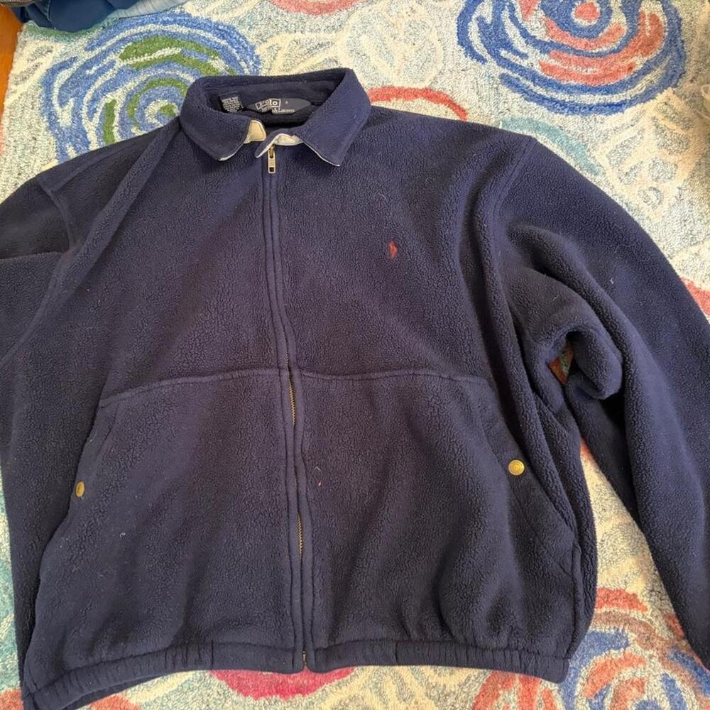 Vintage navy blue polo ralph laureen fleece